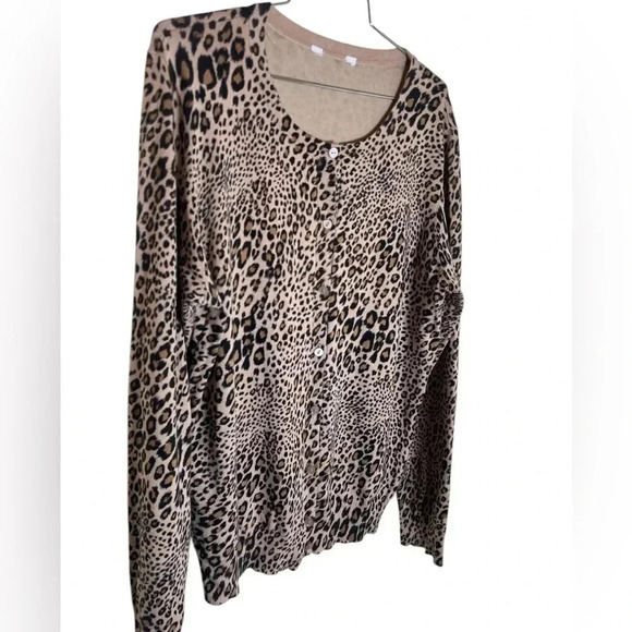 H&M leopard print cardigan, great condition, Sz XL . - Picture 2 of 3